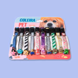 cartela coleira cÃo decorada aplique 10 unid